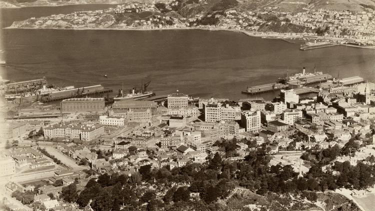 Aerial photo of Wellington in the 1920's