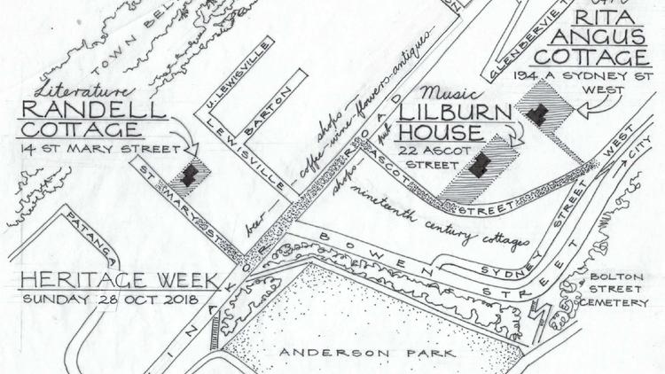 Map of a previous Heritage Week Map showing the route through Thorndon